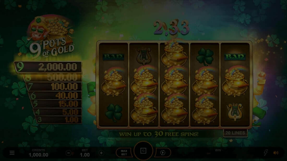 9 Pots of Gold